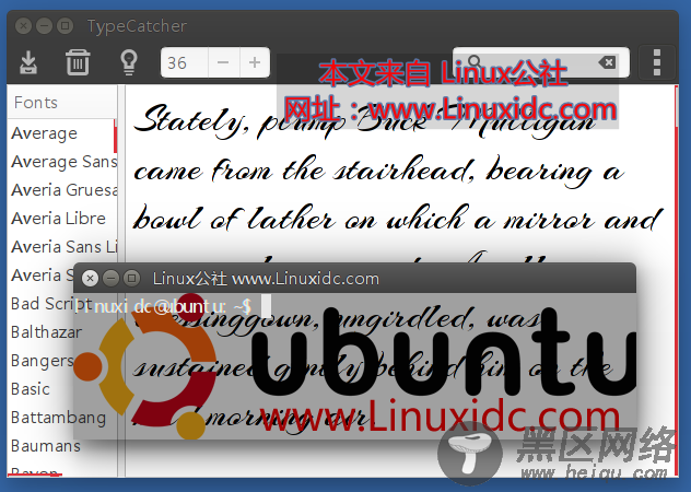 Ubuntu 14.04下安装字体工具软件TypeCatcher 0.2