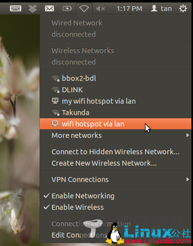 设置Ubuntu的笔记本电脑为WiFi热点