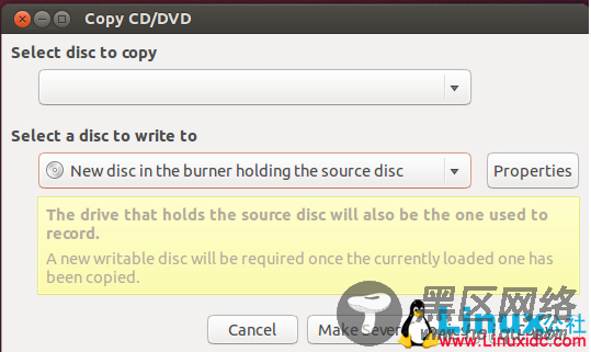 使用Ubuntu拷贝CD和DVD光盘