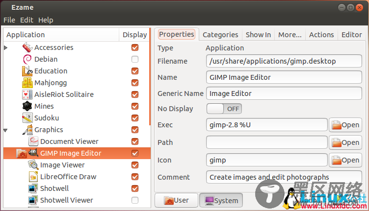 如何在Ubuntu 13.04 中安装 Ezame 菜单编辑器