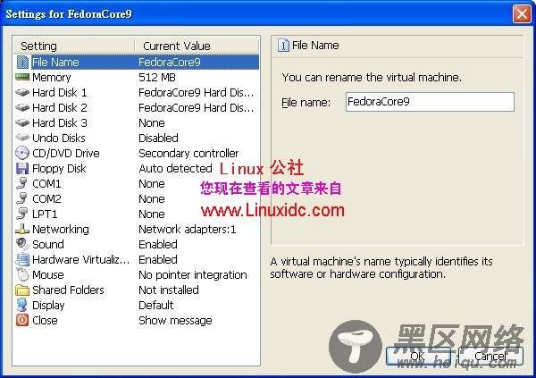 在Virtual PC 2007虚拟机下安裝Fedora Core 9全程图解