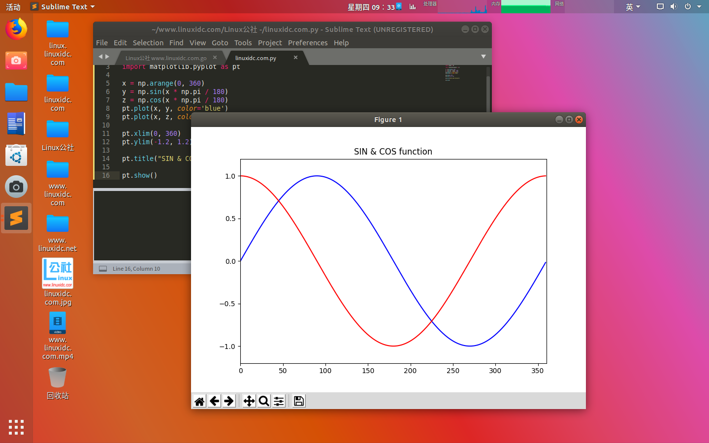 Python3使用Matplotlib 绘制精美的数学函数图形