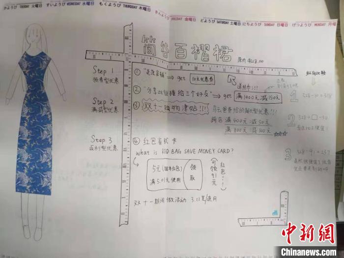 图为高中生用数学思维辅佐妈妈购物节“避雷” 武钢三中供图