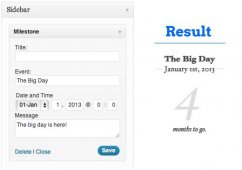 WordPress添加里程碑倒计时小部件