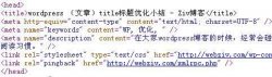 WordPress标题及元标志优化教程详解