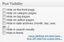 Wordpress 本领：如何在首页和种种列表页隐藏文章