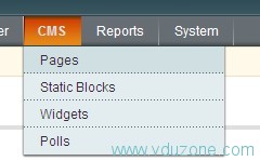 magento如何创立静态页面page和静态区块