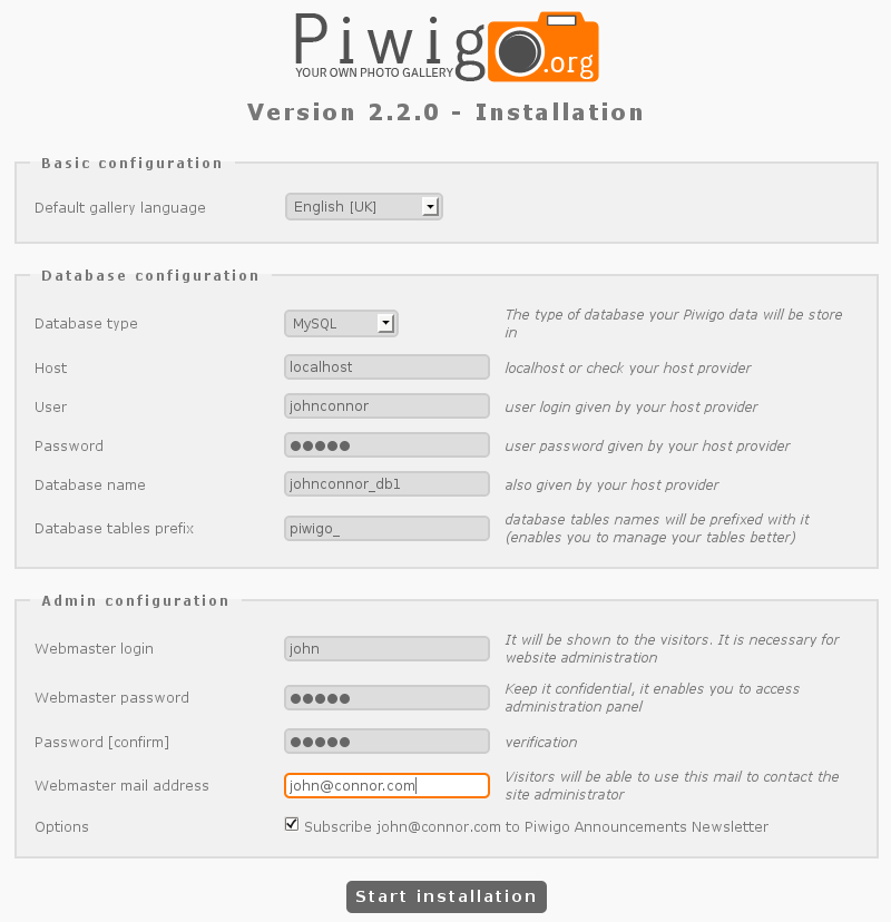 专业相册系统Piwigo安装图文教程