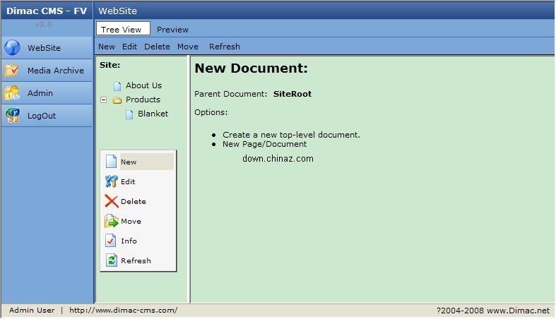 最简单的CMS：Dimac CMS.NET