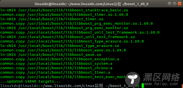 Linux下编译安装boost1.69库全过程