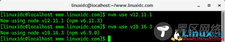 CentOS 7.6下安装 NVM 管理不同版本的 Node.js