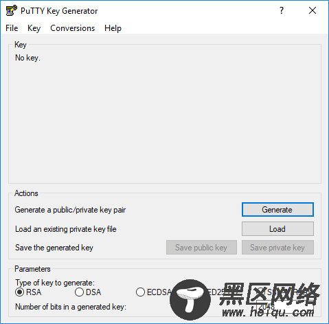 启动PuTTYgen工具