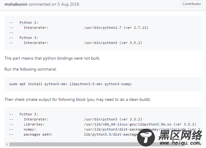Linux下安装Python3.5及其OpenCV3.2接口