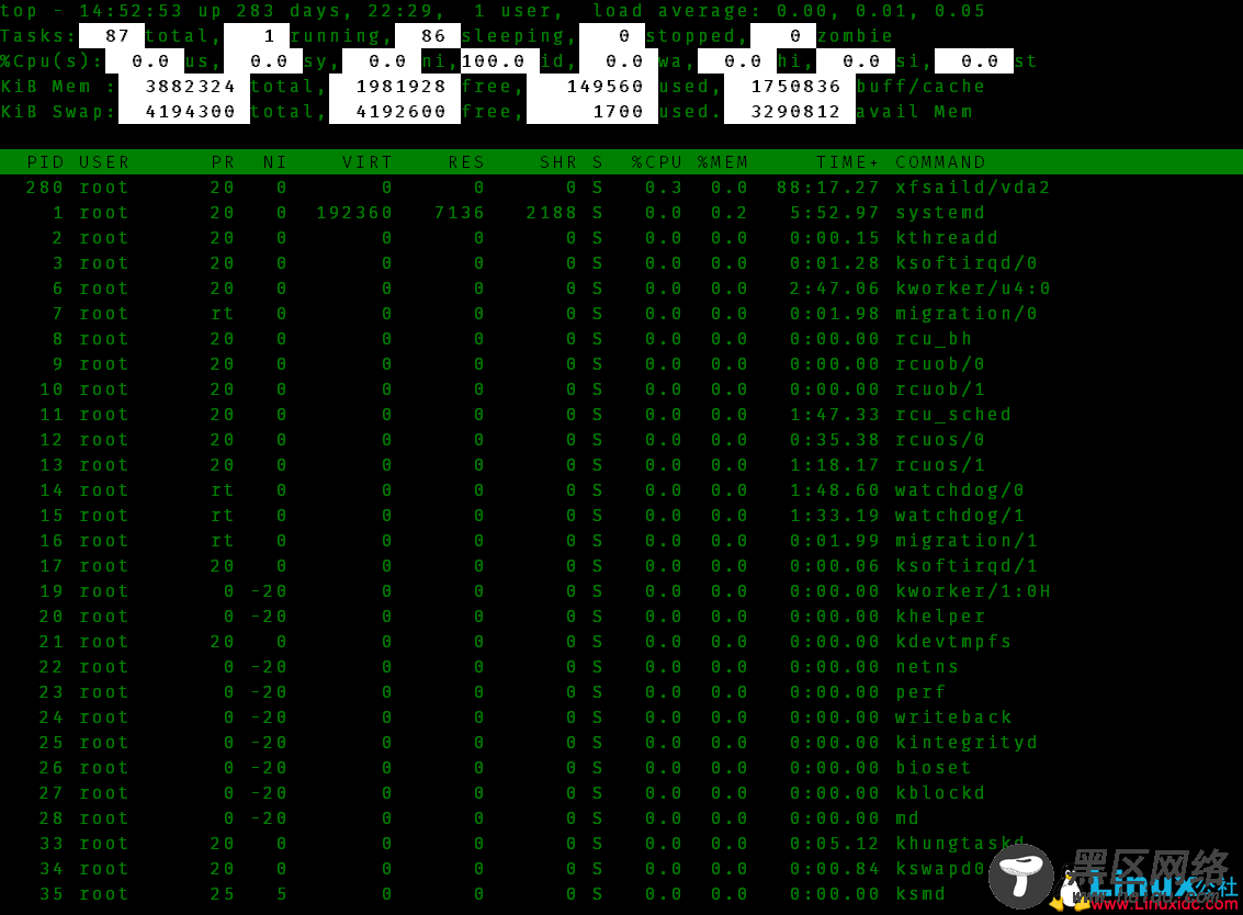 Linux top命令批处理模式讲解