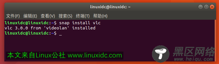 Ubuntu 使用 snap 安装 VLC 3.0