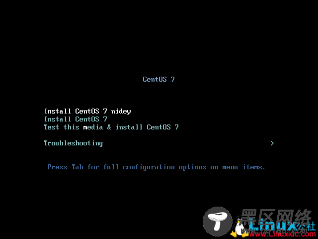 使用PXE安装CentOS 7.2