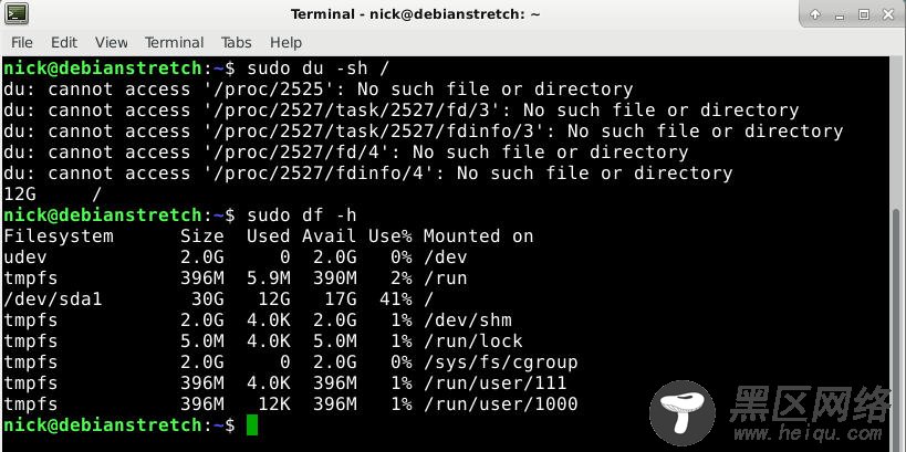 Linux Filesystem df