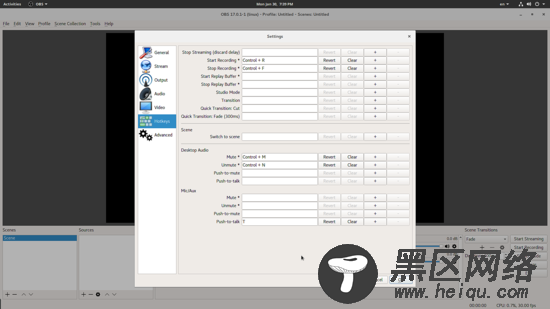 Configure Hotkeys in OBS