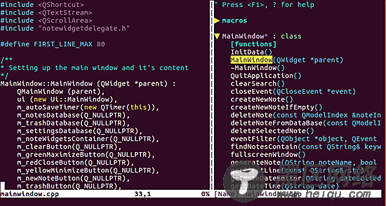 Vim tagbar plugin