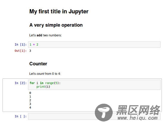 Jupyter Notebook 快速入门