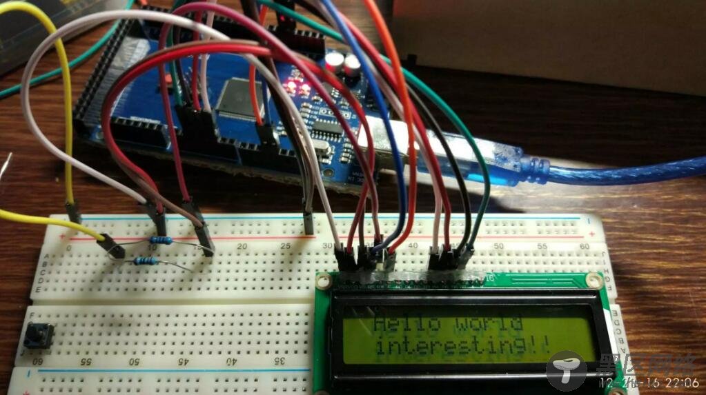 Arduino 1602液晶屏实验和程序