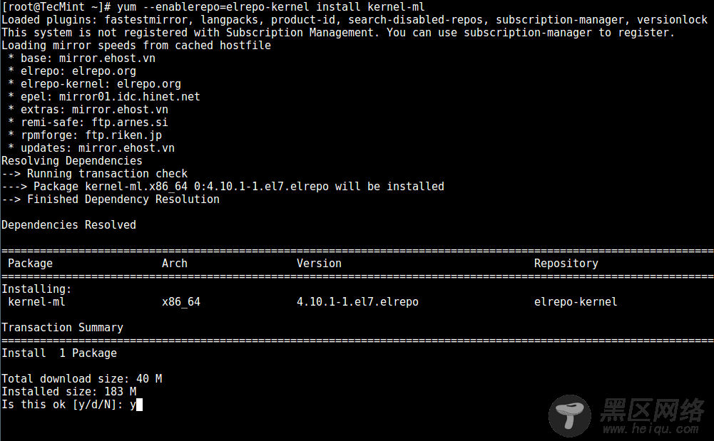 在 CentOS 7 中安装最新的内核版本
