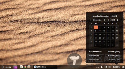 World Clock Calendar in Cinnamon 2.4