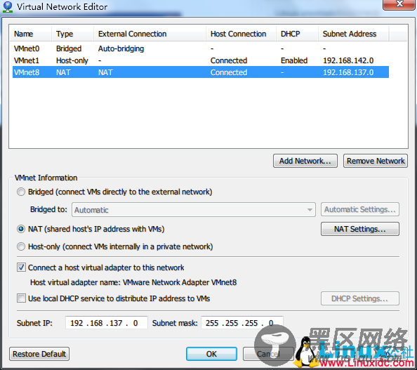 VMware虚拟机下RedHat6 配置网络实现远程连接