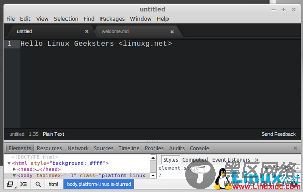 Linux下如何安装文本编辑器 Atom 0.124.0