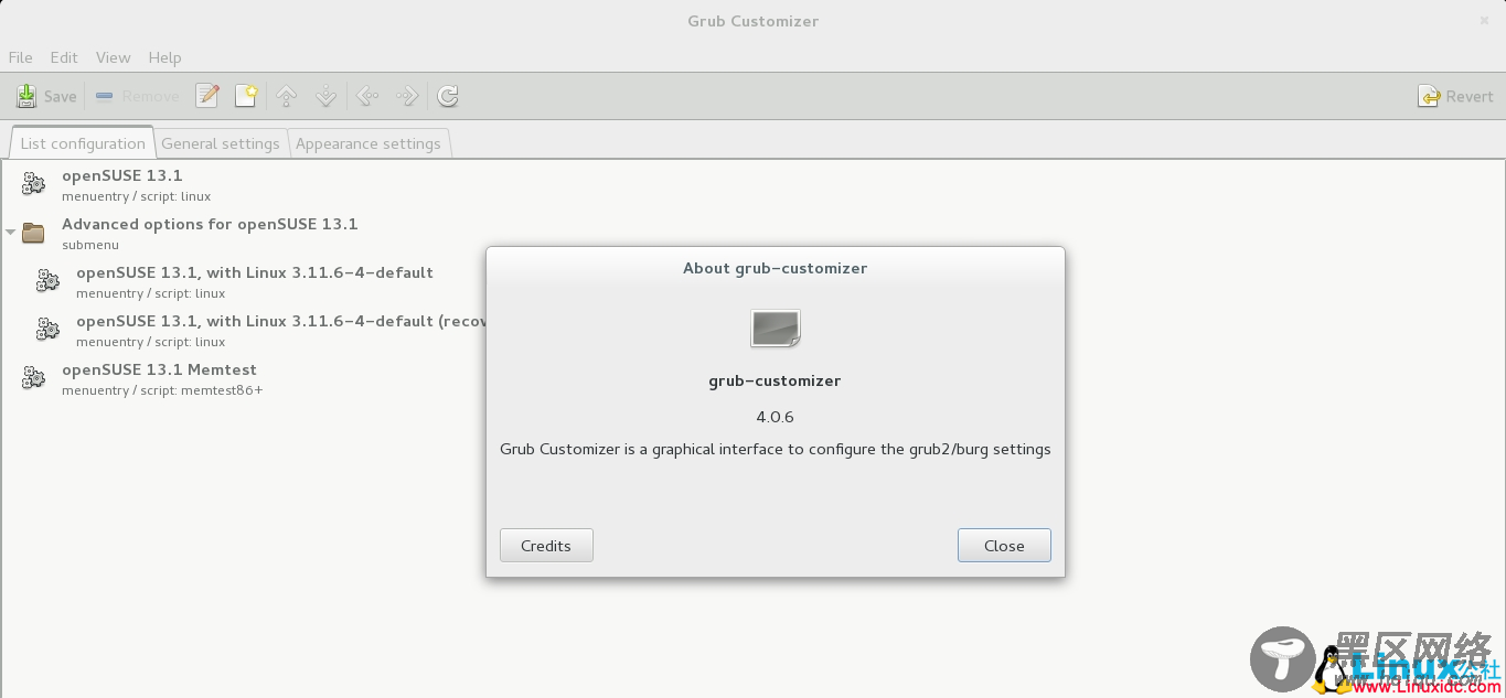 Fedora/OpenSUSE 怎么安装 Grub Customizer 4.0.6