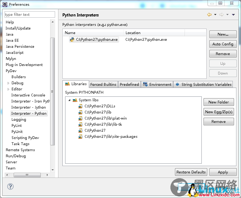 Python+Eclipse+Pydev 环境搭建