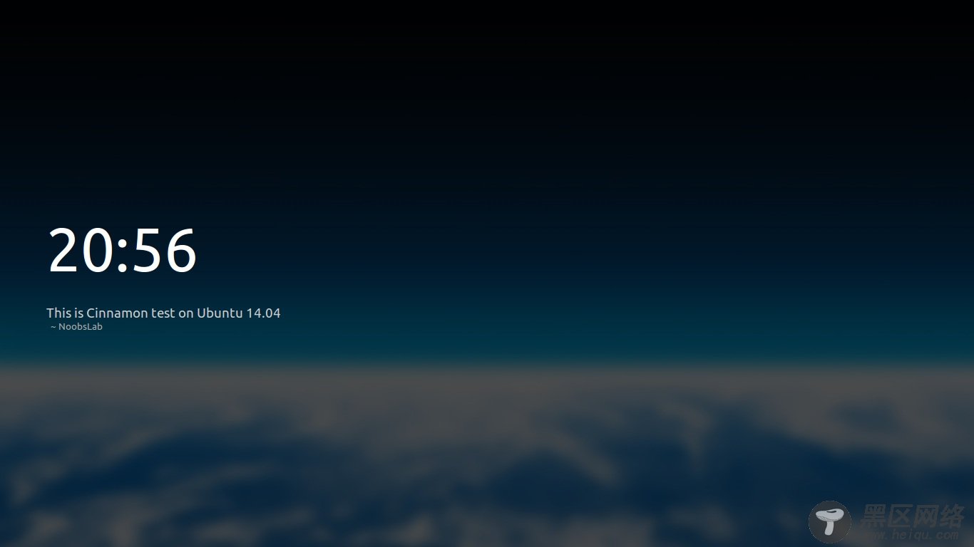 在你的Ubuntu 14.04/12.04上安装Cinnamon桌面环境-效果图锁屏界面