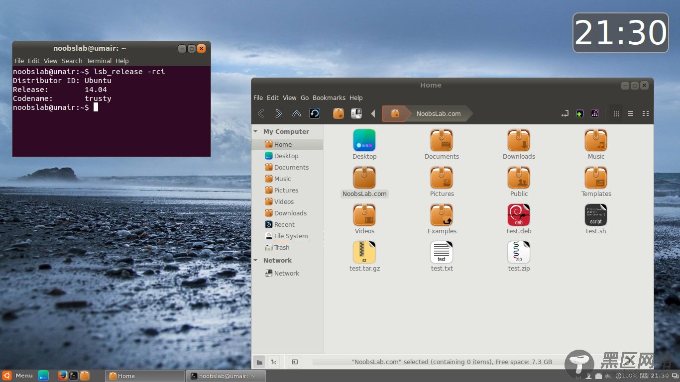 在你的Ubuntu 14.04/12.04上安装Cinnamon桌面环境—效果图文件管理器终端