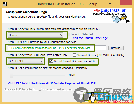 在Win 7/8 中制作一个Ubuntu 14.04的Live USB