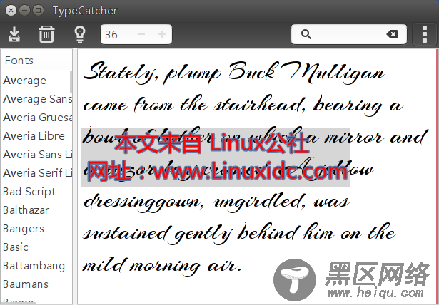 Ubuntu 14.04下安装字体工具软件TypeCatcher 0.2