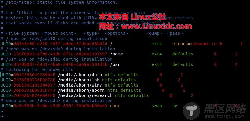 Ubuntu Linux 永久挂载(mount)分区