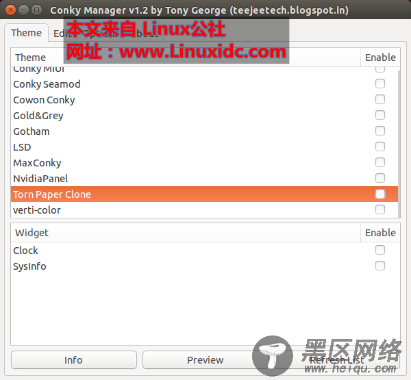 Ubuntu 14.04安装Conky配置软件Conky Manager 1.2