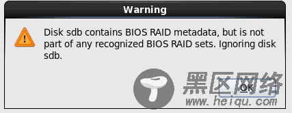 CentOS 6.2出现Disk sda contains BIOS RAID metadata解决方法