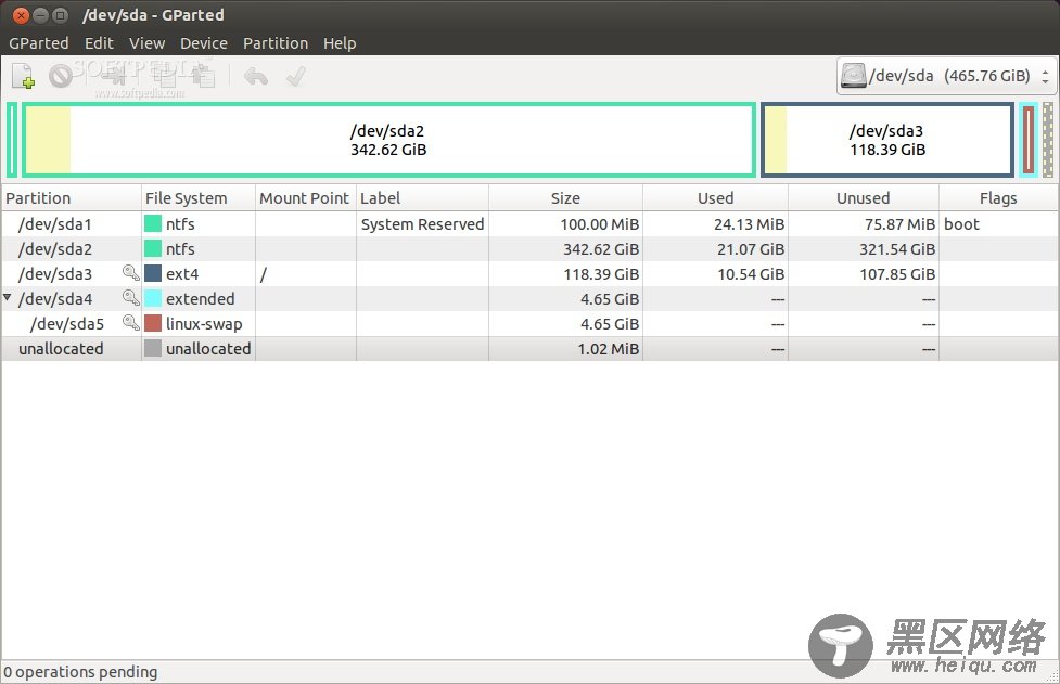 小评磁盘分区软件GParted 0.16.2