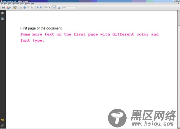 PDF 文档的屏幕截图