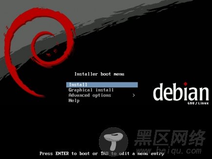 Debian 5 (lenny) Installation - Installer boot menu