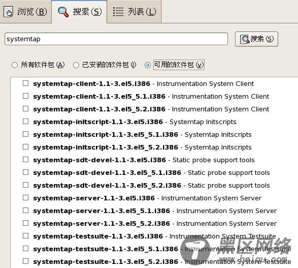 Cent os 5.4 final 默认未安装的systemtap包