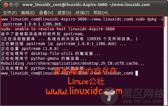 Ubuntu Linux下安装和使用PPS详细步骤及解决无声的问题