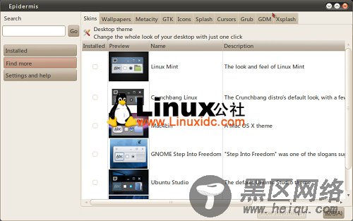 Ubuntu 10.04下的主题美化软件Epidermis