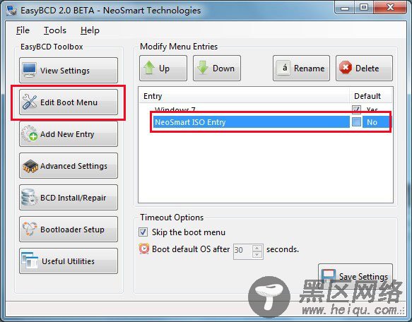 如何使用EasyBCD 2.0引导ISO文件安装系统