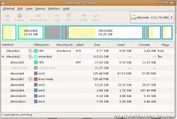 Ubuntu用gparted合并分区