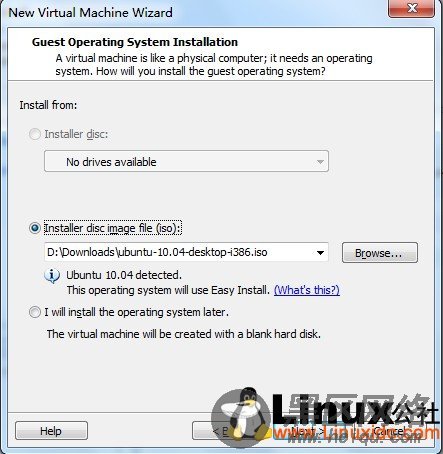 VMware Workstation虚拟机中安装Ubuntu10.04图解