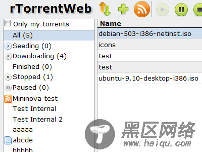rTorrentWeb: rTorrent 的 Web 界面