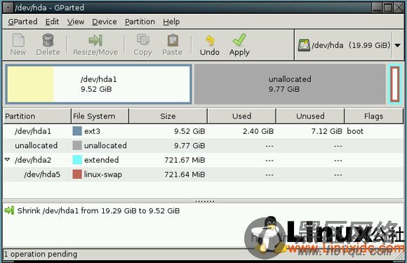 Linux教程：用Gnome分区编辑器调整或建立分区