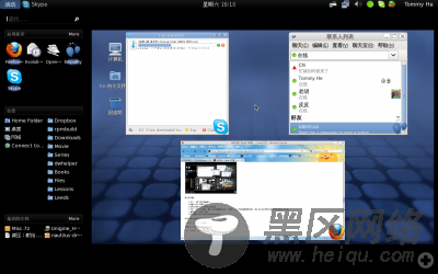 下面是 Fedora 12 开启 GNOME Shell 后的效果